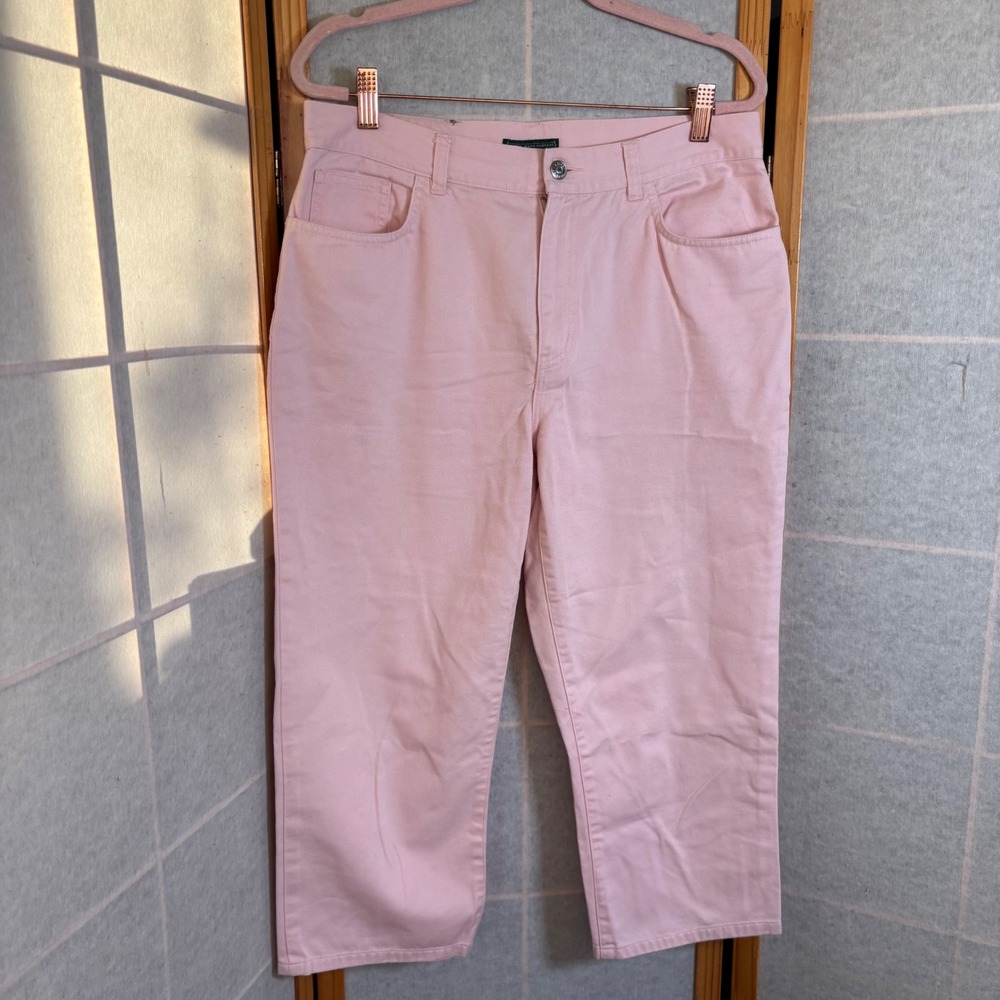 Lauren Jeans Co‎ Ralph Lauren Pink Cropped Straight Leg Jeans Women Size 8